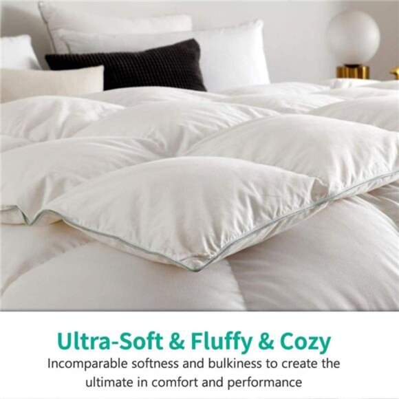 Luxurious King Size Down Feather Fibers Comforter, Ultra-Soft Down - Picture 4 of 7